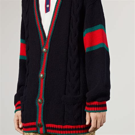 gucci cable knit cardigan